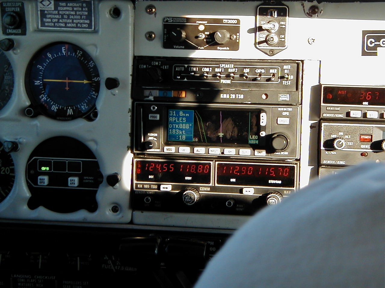 Langley Flying School's IFR GPS en route to Palm Springs.